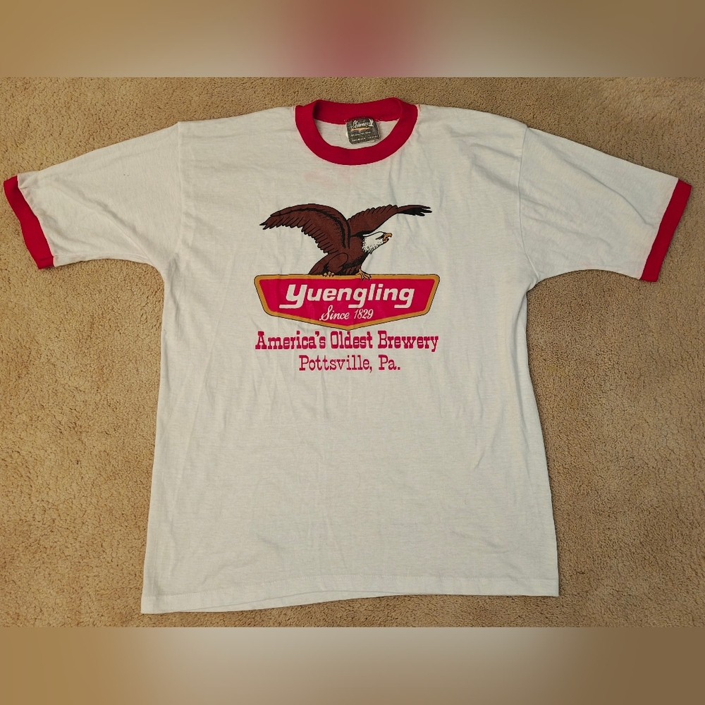 Vintage 1980's Yuengling Brewery America's Oldest Brewery Since 1829 T-shirt.